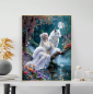 Preview: Diamond Painting Mondprinzessin und der weisse Wolf